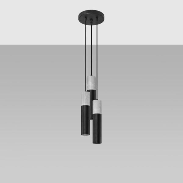 Pendant Lamp Borgio 3p Black - Image 2