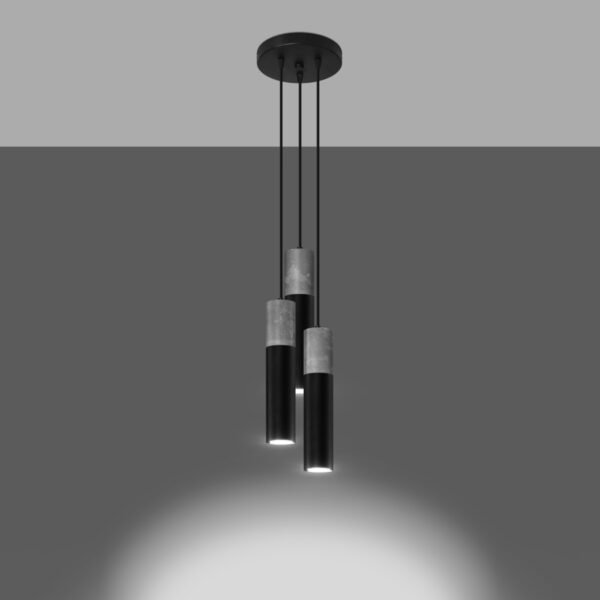 Pendant Lamp Borgio 3p Black - Image 3