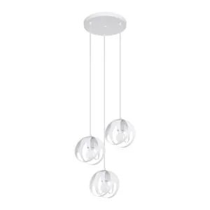 Tulos 3-Light Pendant - White Dining Table Pendant Lights Great Lighting UK Ltd