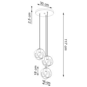 Pendant Lamp Tulos 3p White Multi Pendants Great Lighting UK Ltd