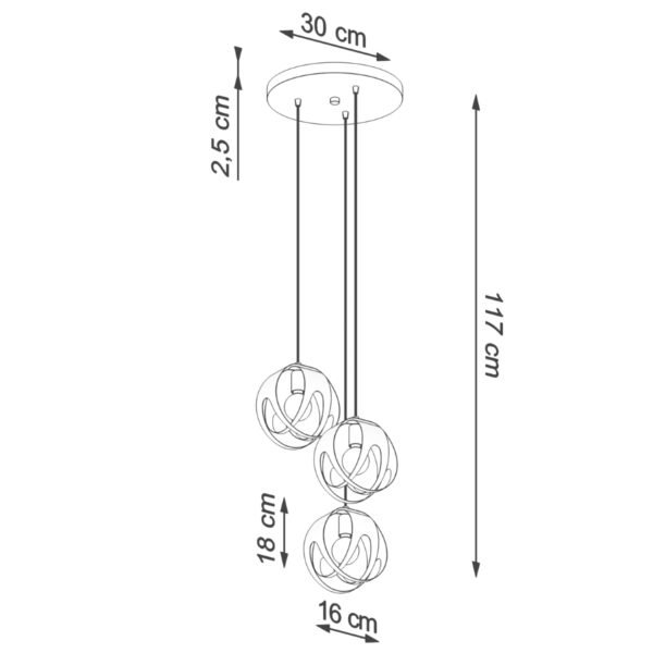 Pendant Lamp Tulos 3p White - Image 4
