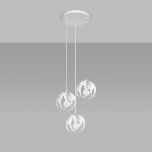 Pendant Lamp Tulos 3p White - Image 2