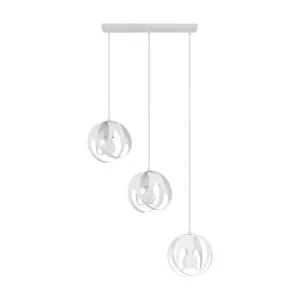 Tulos 3-Light Pendant - White Dining Table Pendant Lights Great Lighting UK Ltd