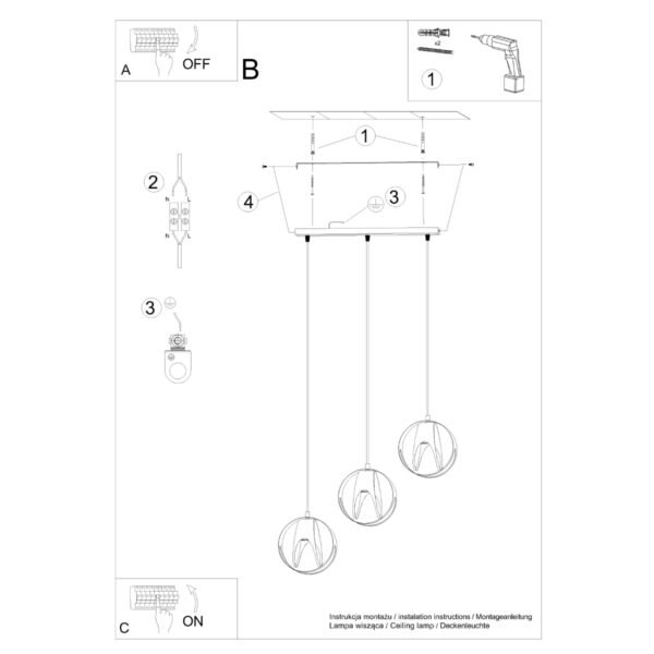 Pendant Lamp Tulos 3l Black - Image 4