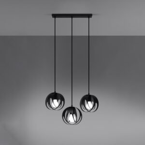 Pendant Lamp Tulos 3l Black Multi Pendants Great Lighting UK Ltd