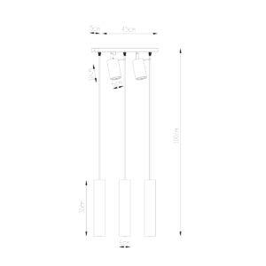 Pendant Lamp Ring 3 White Multi Pendants Great Lighting UK Ltd