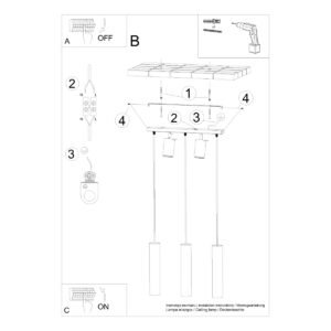 Pendant Lamp Ring 3 White Multi Pendants Great Lighting UK Ltd