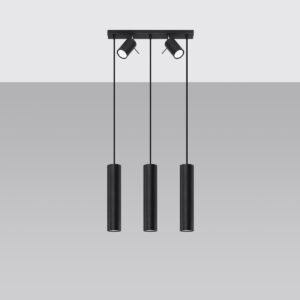 Pendant Lamp Ring 3 Black Multi Pendants Great Lighting UK Ltd