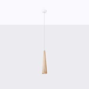 Pendant Lamp Sula 1 Natural Wood Modern Single Pendants Great Lighting UK Ltd