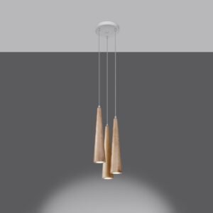 Pendant Lamp Sula 3p Natural Wood Multi Pendants Great Lighting UK Ltd