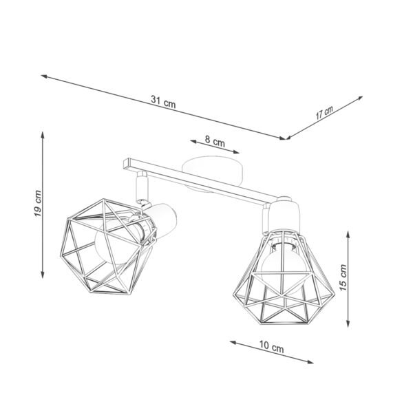 Ceiling Lamp Artemis 2 Black - Image 5