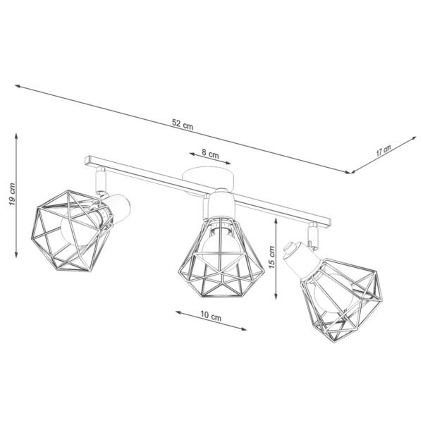 Ceiling Lamp Artemis 3 Black - Image 5
