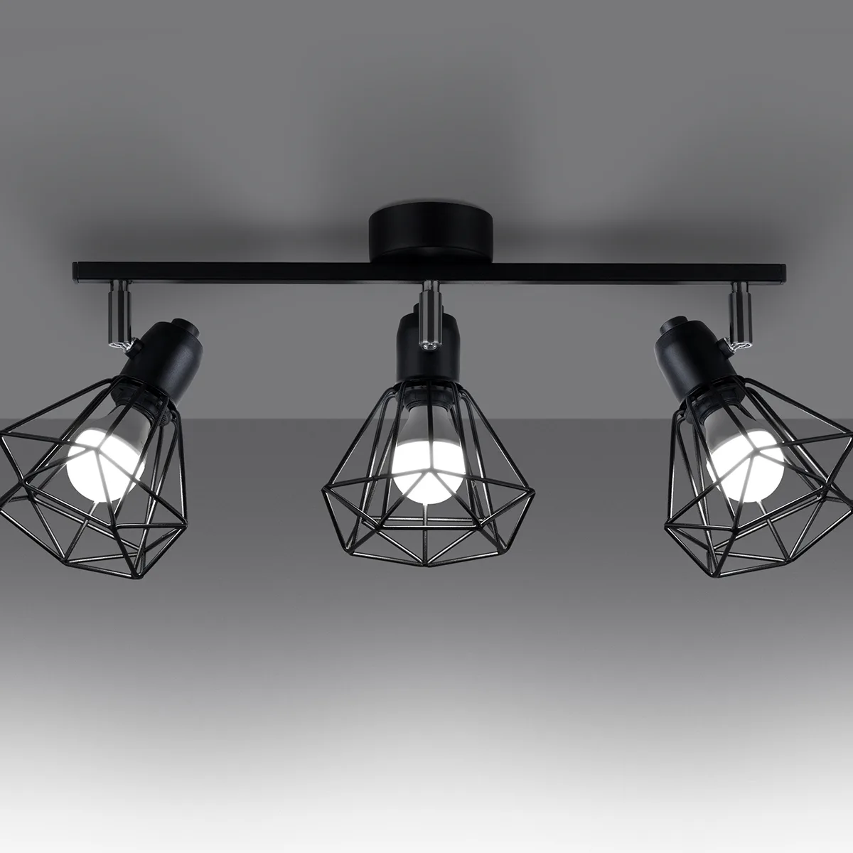 Ceiling Lamp Artemis Three Light Black Kitchen Track Lighting Great Lighting UK Ltd