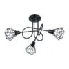 Multi Arm Ceiling Light Artemis Three Light Black Black Chandeliers Great Lighting UK Ltd