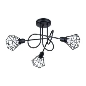 Multi Arm Ceiling Light Artemis Three Light Black Modern Black Lighting Great Lighting UK Ltd