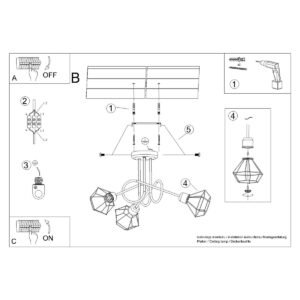 Chandelier Artemis 3s Black Ceiling Chandeliers Great Lighting UK Ltd