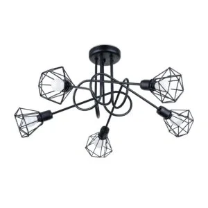 Multi Arm Ceiling Light Artemis Five Light Black Multi Arm Ceiling Lights Great Lighting UK Ltd