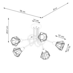 Chandelier Artemis 5s Black Ceiling Chandeliers Great Lighting UK Ltd