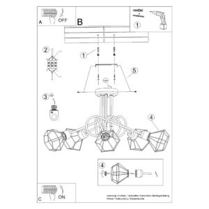 Chandelier Artemis 5s Black Ceiling Chandeliers Great Lighting UK Ltd