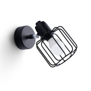 Wall Lamp Beluci 1 Black Single Wall Lights Great Lighting UK Ltd