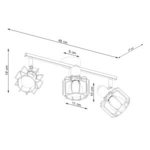 Ceiling Lamp Beluci 3 Black Cluster Ceiling Lights Great Lighting UK Ltd