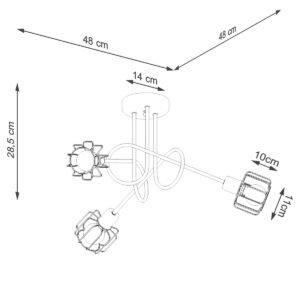 Chandelier Beluci 3s Black Ceiling Chandeliers Great Lighting UK Ltd