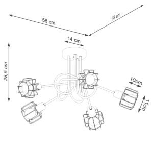 Chandelier Beluci 5s Black Ceiling Chandeliers Great Lighting UK Ltd