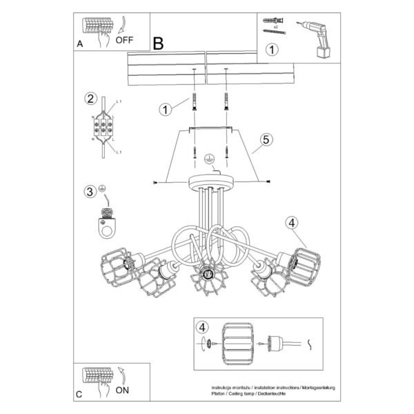Chandelier Beluci 5s Black - Image 6