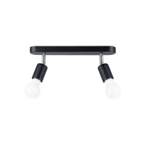 Fornes 2-Light Ceiling Light - Black 2 Light Spotlight Great Lighting UK Ltd
