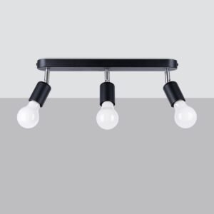 Ceiling Lamp Fornes 3 Black Track Lighting Great Lighting UK Ltd