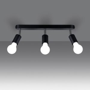 Ceiling Lamp Fornes 3 Black Track Lighting Great Lighting UK Ltd