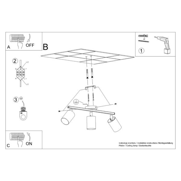 Ceiling Lamp Lemmi 3 White - Image 6