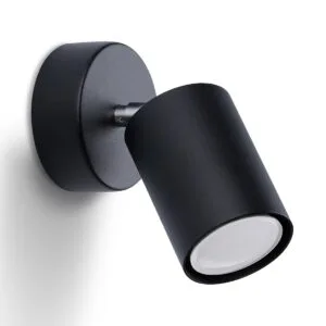 Wall Lamp Lemmi Single Light Black Black Wall Lights Great Lighting UK Ltd