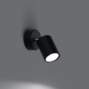 Wall Lamp Lemmi 1 Black Single Wall Lights Great Lighting UK Ltd