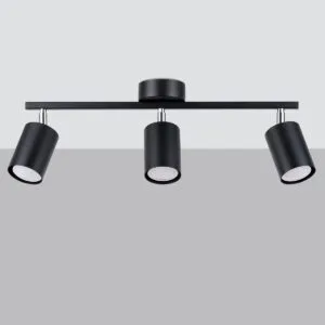 Lemmi Three Light Black LED Spotlight Bar 3 Light Spotlights Great Lighting UK Ltd