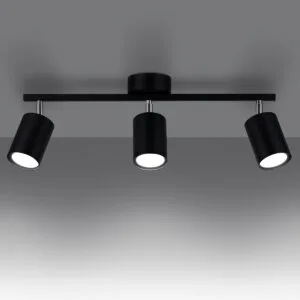 Lemmi Three Light Black LED Spotlight Bar 3 Light Spotlights Great Lighting UK Ltd