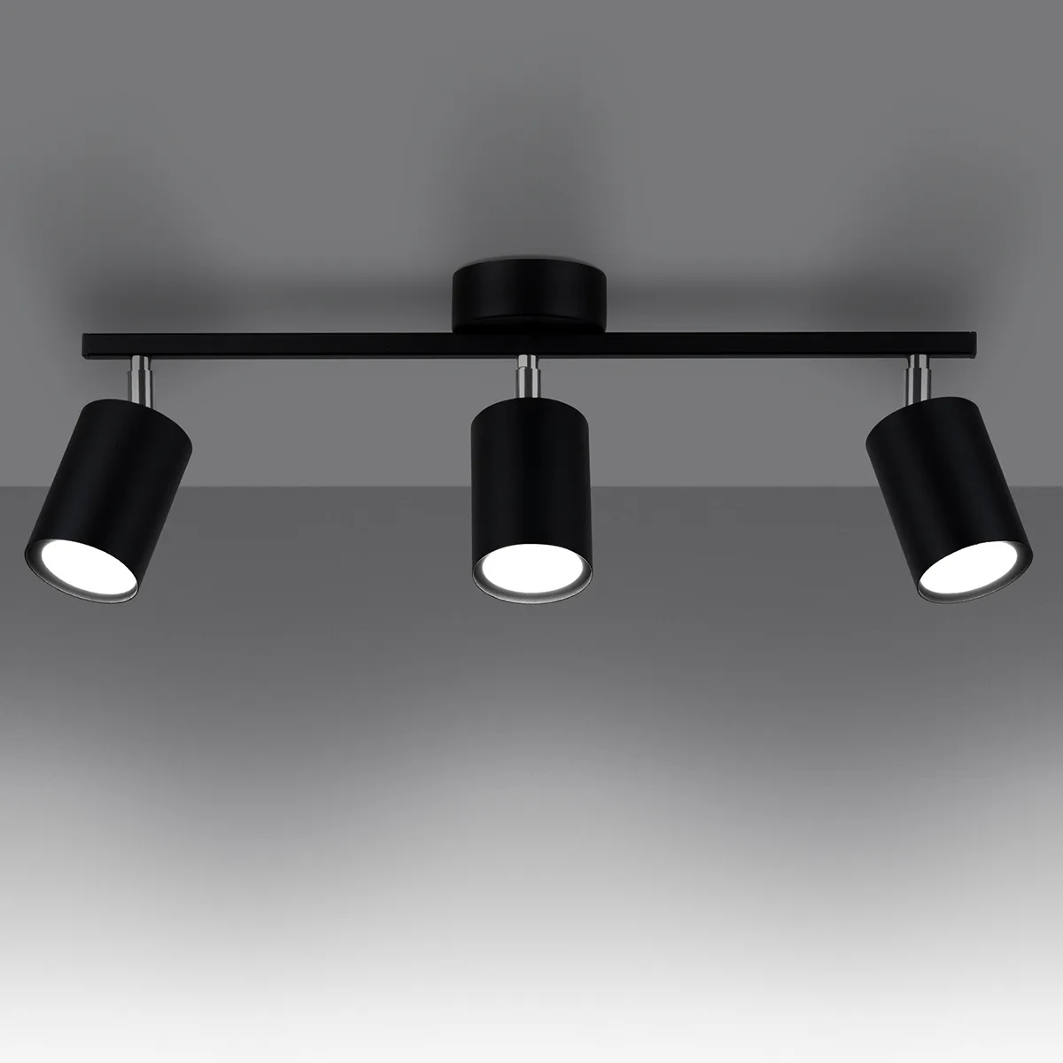 Lemmi Three Light Black LED Spotlight Bar 3 Light Spotlights Great Lighting UK Ltd