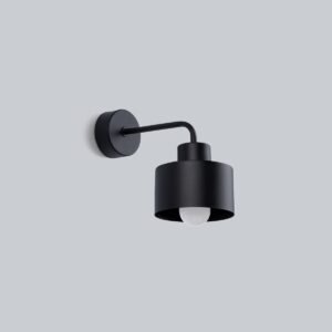 Wall Lamp Savar 1 Black Single Wall Lights Great Lighting UK Ltd