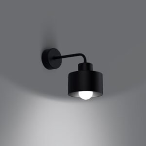 Wall Lamp Savar 1 Black Single Wall Lights Great Lighting UK Ltd