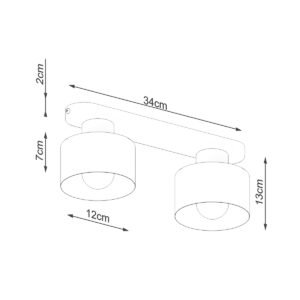 Ceiling Lamp Savar 2 Black Cluster Ceiling Lights Great Lighting UK Ltd