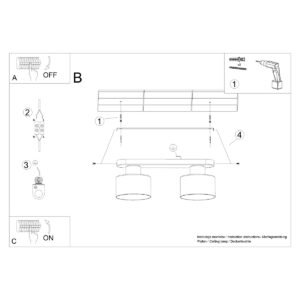 Ceiling Lamp Savar 2 Black Cluster Ceiling Lights Great Lighting UK Ltd
