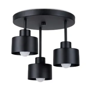 Ceiling Lamp Savar Three Light Black Bedroom Ceiling Lights Great Lighting UK Ltd