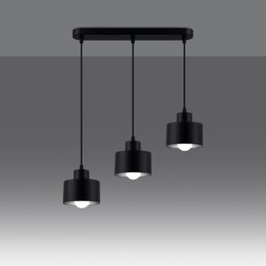 Pendant Lamp Savar 3 Black Multi Pendants Great Lighting UK Ltd