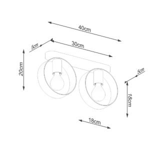 Ceiling Lamp Titran 2 White Cluster Ceiling Lights Great Lighting UK Ltd