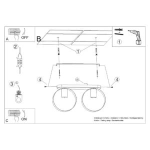 Ceiling Lamp Titran 2 White Cluster Ceiling Lights Great Lighting UK Ltd