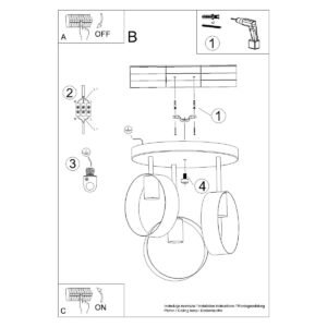 Ceiling Lamp Titran 3 White Cluster Ceiling Lights Great Lighting UK Ltd