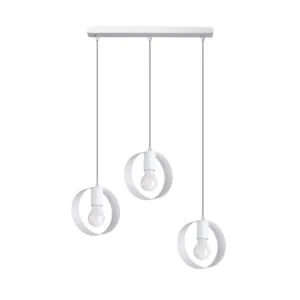 Titran 3-Light Pendant - White Industrial Pendant Lights Great Lighting UK Ltd