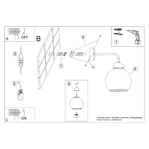Wall Lamp Alino 1 Black Single Wall Lights Great Lighting UK Ltd