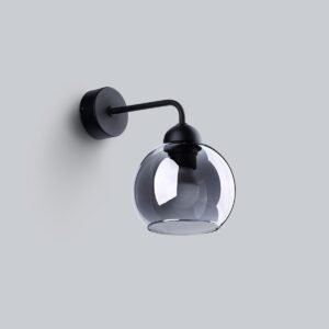 Wall Lamp Alino 1 Black Single Wall Lights Great Lighting UK Ltd