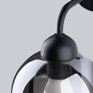 Wall Lamp Alino 1 Black Single Wall Lights Great Lighting UK Ltd